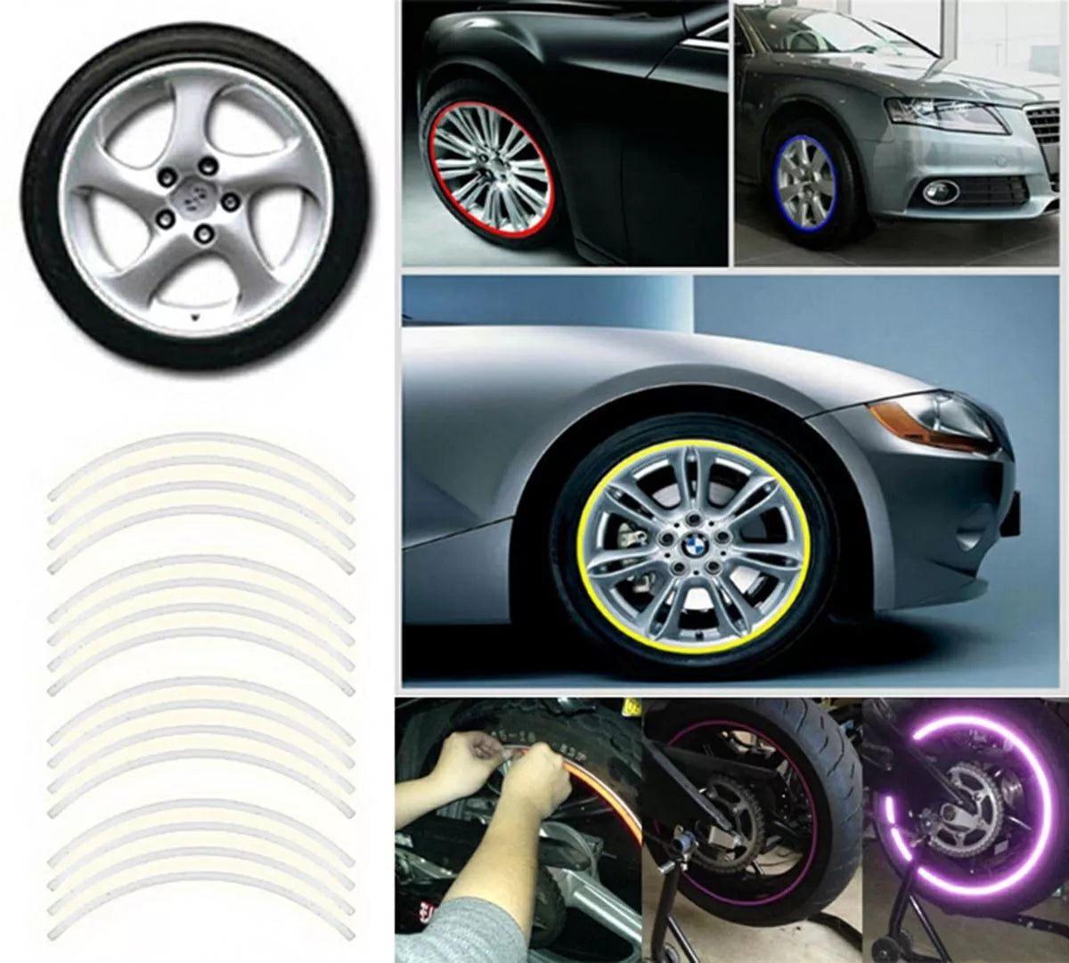 Autocolante de protecție pentru roți, reflectorizante