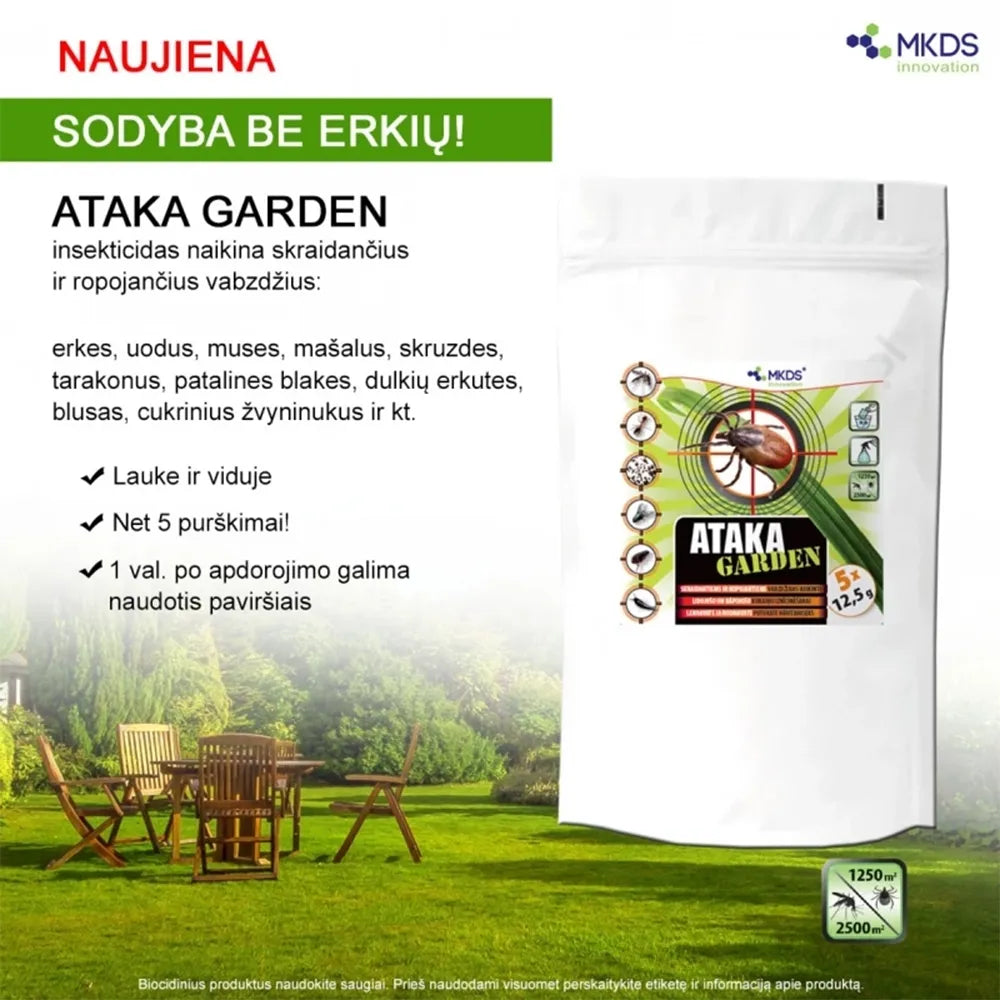 Insecticid Ataka GARDEN pentru eliminarea căpușelor și țânțarilor