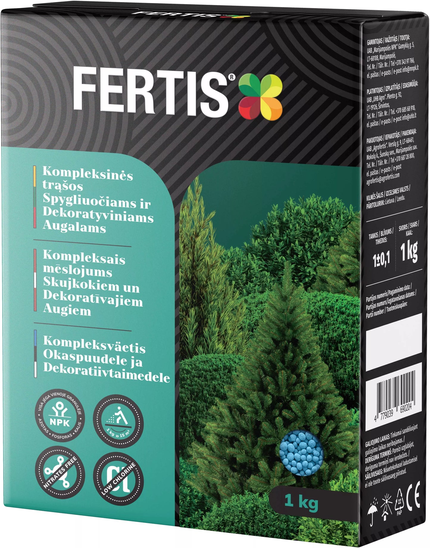 Îngrășământ complex pentru conifere și plante decorative FERTIS, 1kg