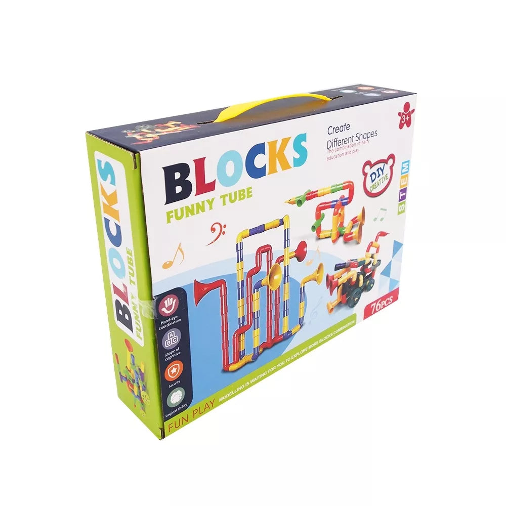 Constructor „Tuburi colorate”, 76 buc.