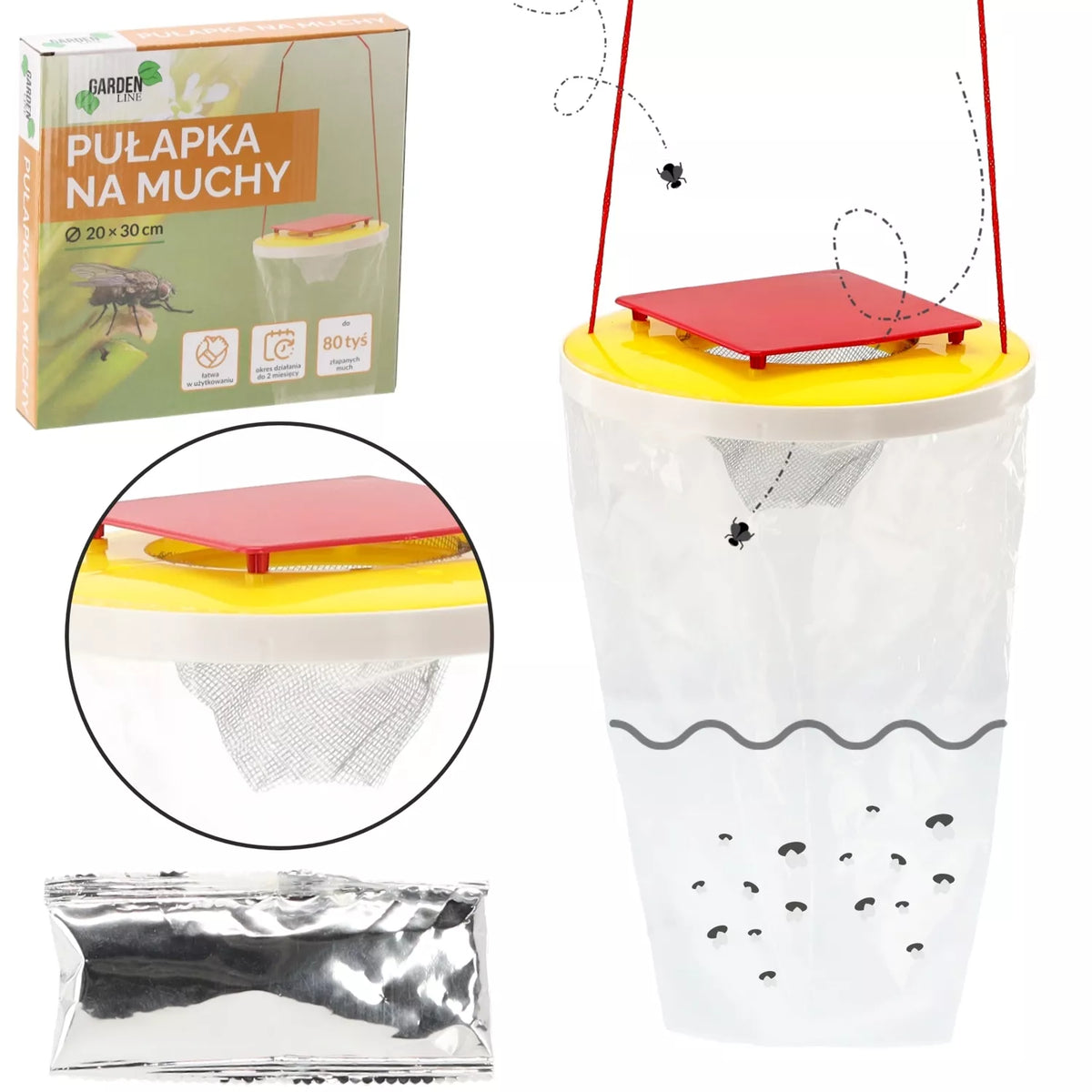 Capcană pentru muște și musculițe (suspendată) 20 × 30 cm
