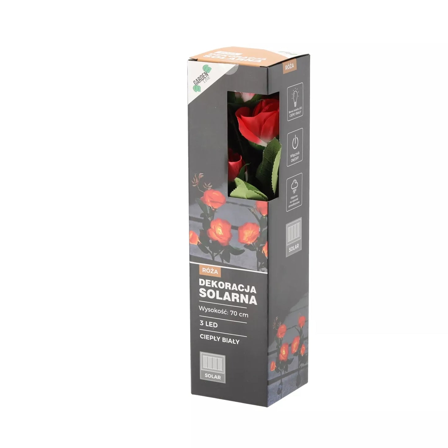 Lampă LED decorativă cu alimentare solară „Roza”, 70 cm