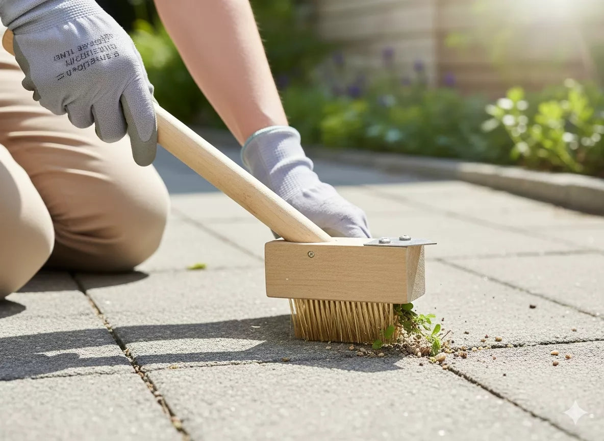 Perie pentru îndepărtarea buruienilor și curățarea rosturilor pavajului, 28 cm