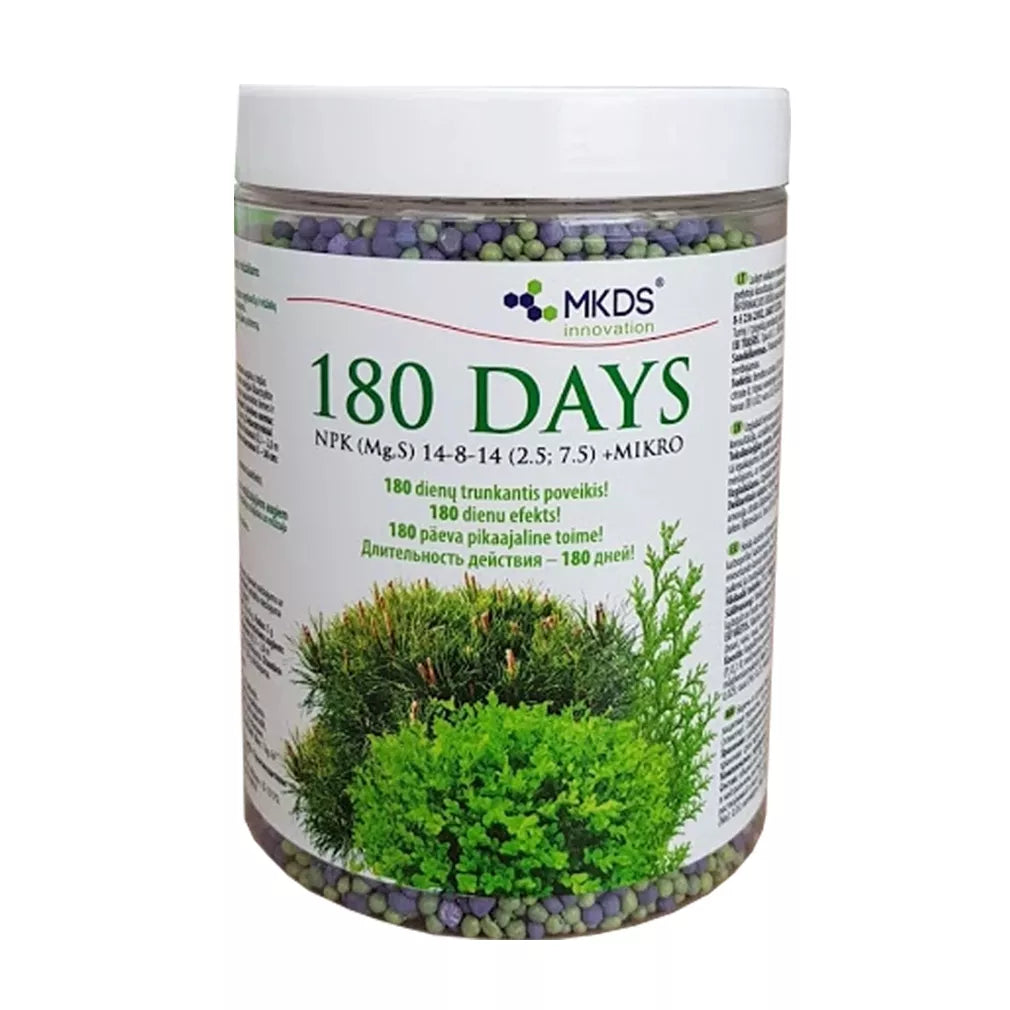 Îngrășământ cu eliberare prelungită 180 DAYS pentru conifere și plante veșnic verzi, 1 kg