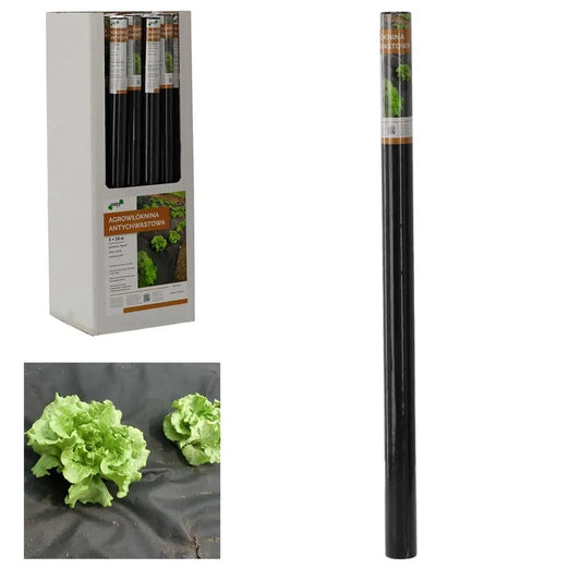 Folie agricolă anti-buruieni 1 x 10 m, neagră, 50 g/m²