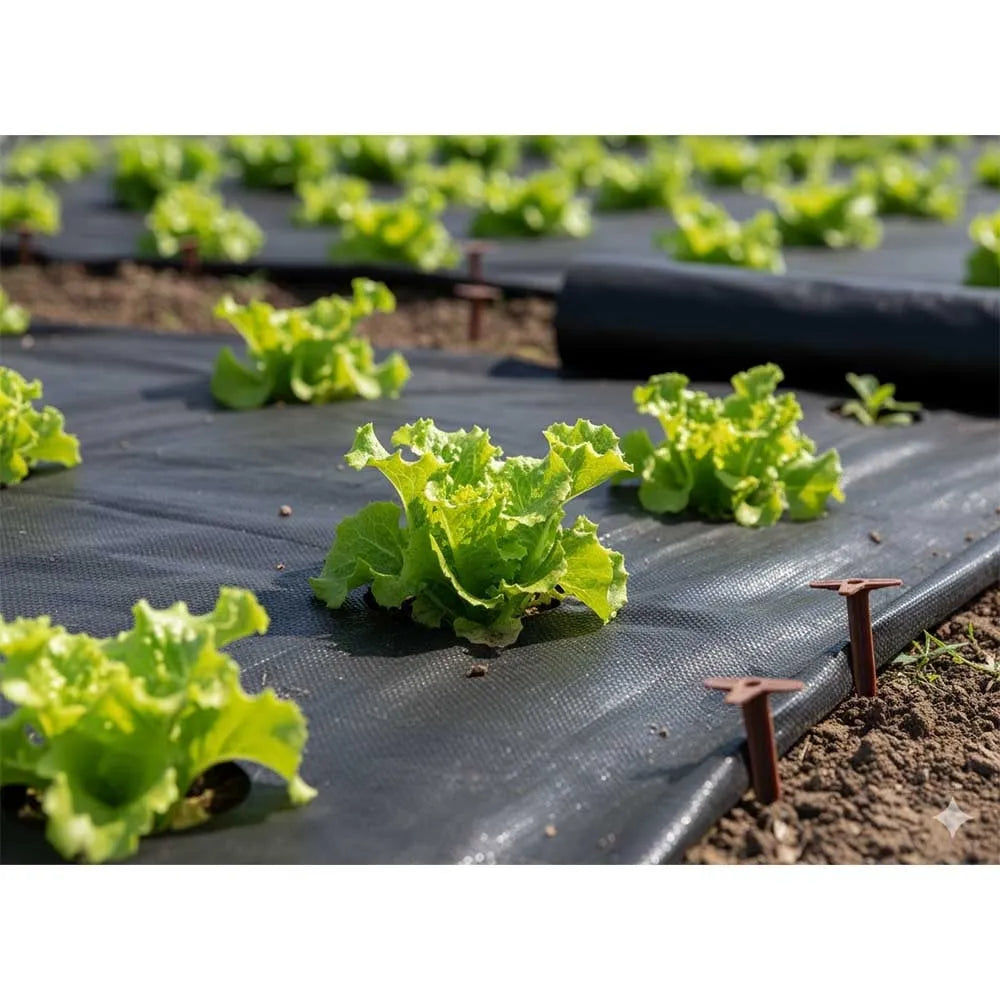 Folie agricolă anti-buruieni 1 x 10 m, neagră, 50 g/m²