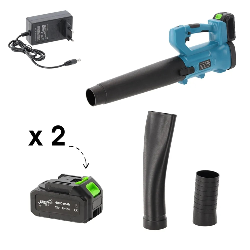 Suflantă de frunze cu acumulator 1500W 21V cu 2 baterii