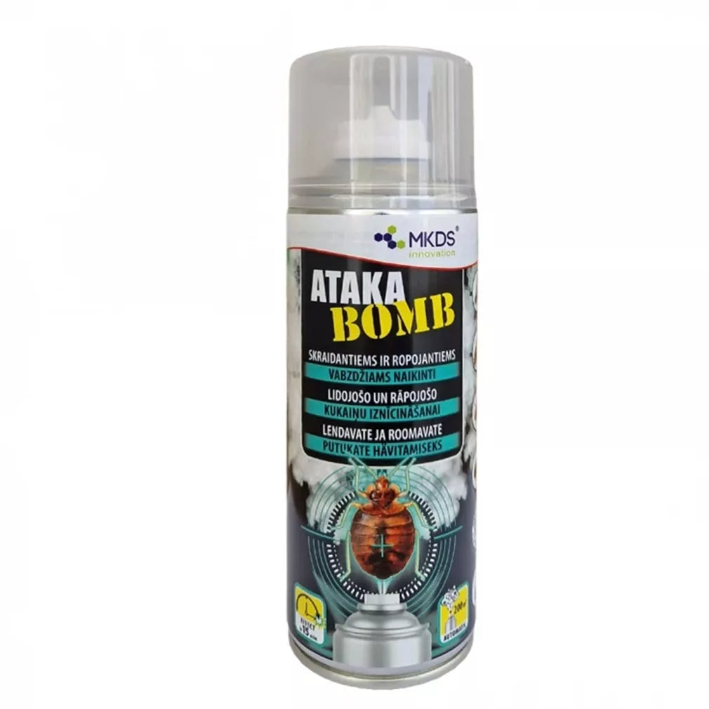 Ataka BOMB insecticid pentru insecte zburătoare și târâtoare, 400 ml