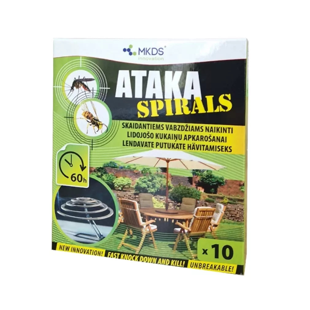 Ataka spirale insecticid împotriva țânțarilor, 10 buc