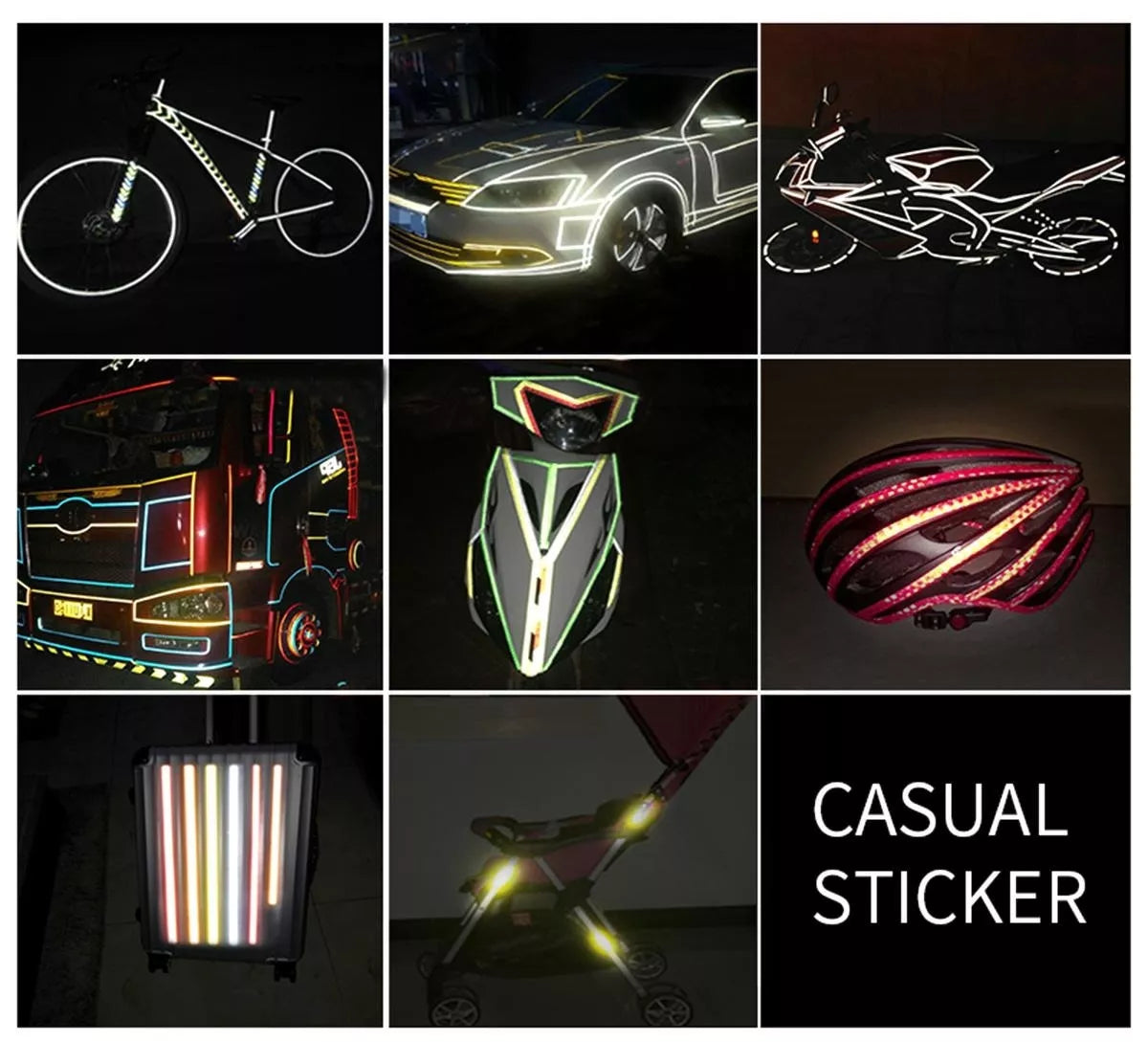 Bandă reflectorizantă, argintie
