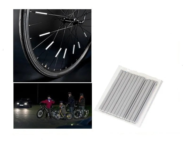Benzi reflectorizante pentru spițele bicicletei, 12 buc.