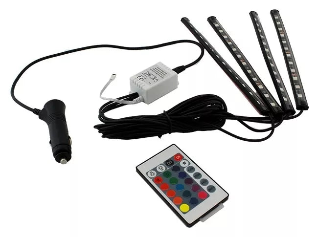 Bețișoare LED RGB pentru mașină, 22CM