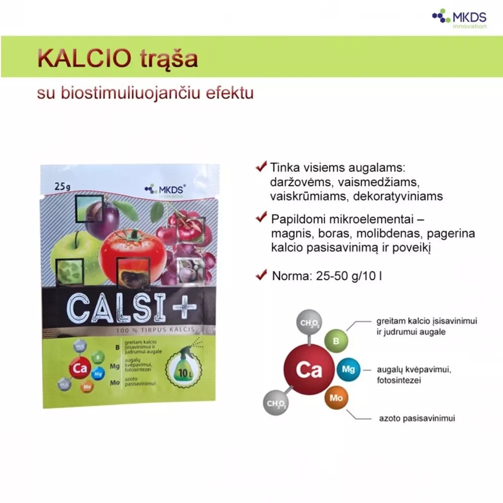 Îngrășământ cu calciu CALSI+ cu microelemente B, Mg, Mo, 25 g