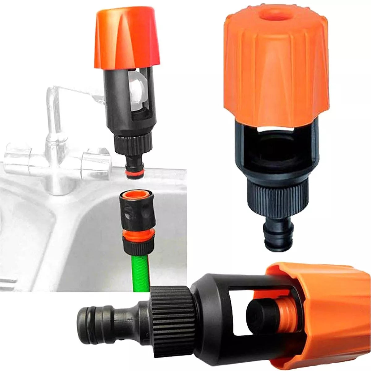 Conector pentru furtun de grădină la robinet.