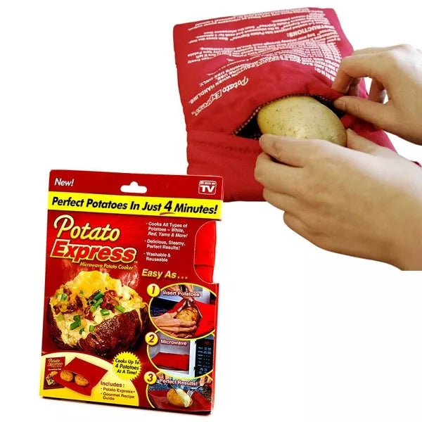 Pungă reutilizabilă pentru coacerea cartofilor „Potato Express”