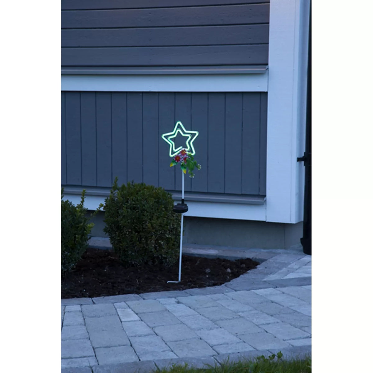 Bec decorativ cu lumină solară „stea cu broască”