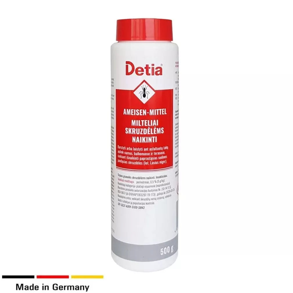 DETIA pudră pentru eliminarea furnicilor, 500 g