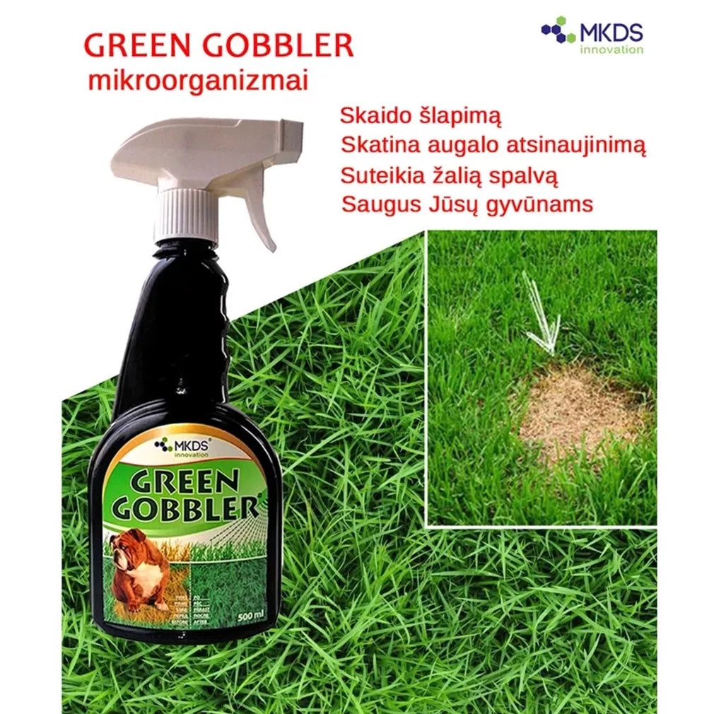 Green Gobbler microorganisme pentru gazon împotriva urinei animalelor de companie, 500 ml