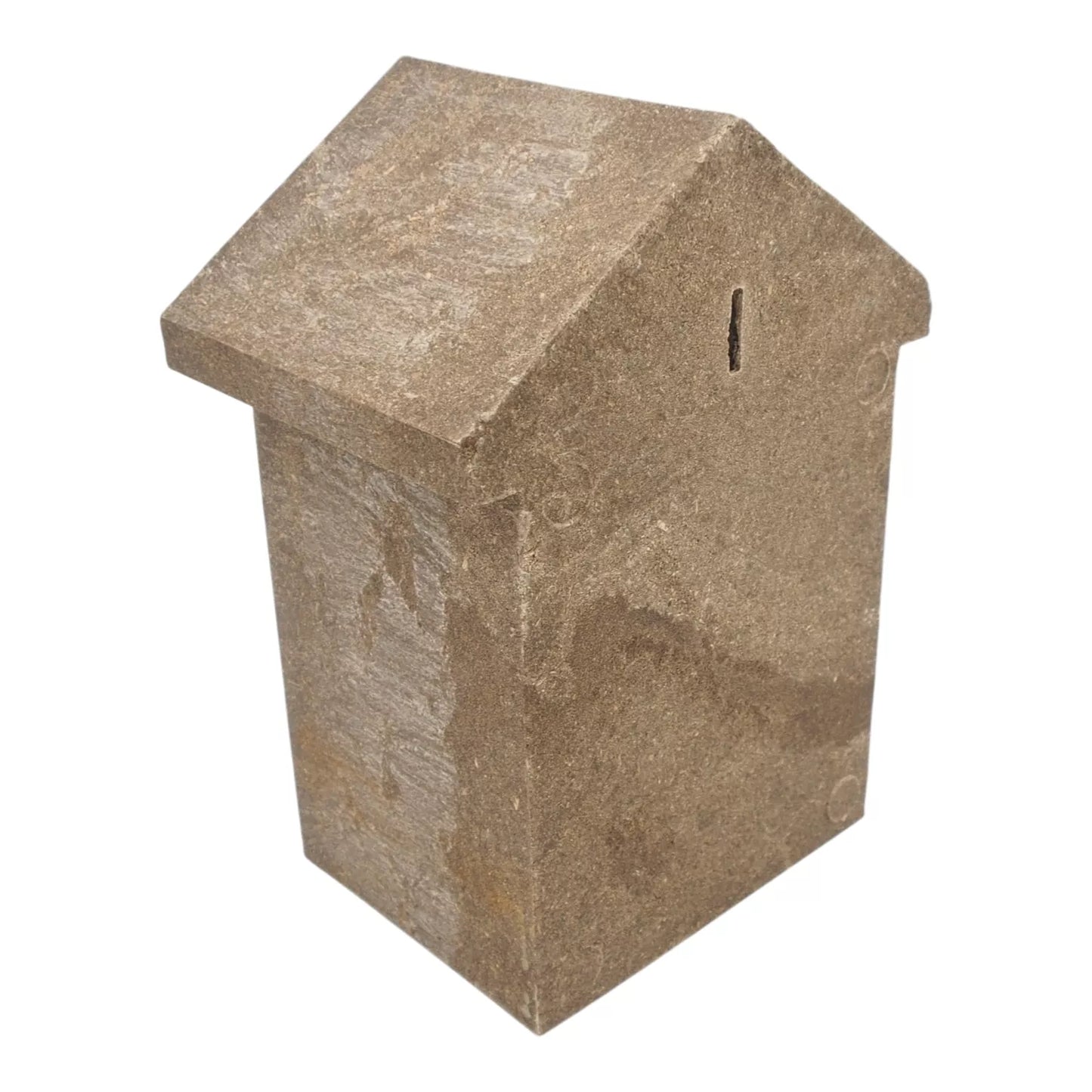 Căsuță pentru pițigoi din lemn polimeric cu intrare ovală 5 × 3 cm