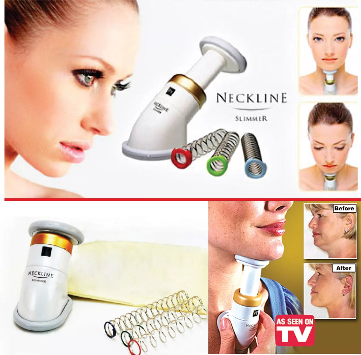 Masajator și antrenor pentru gât, bărbie și gușă „Neckline Slimmer”