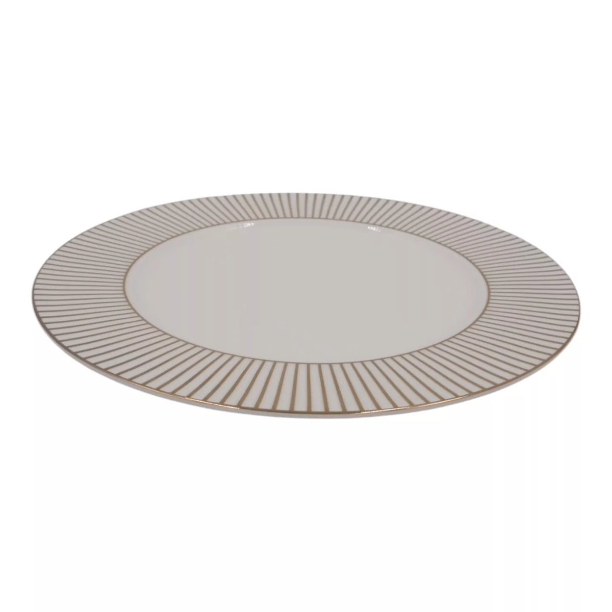 Keraminė lėkštė su auksinėmis linijomis, 27 cm