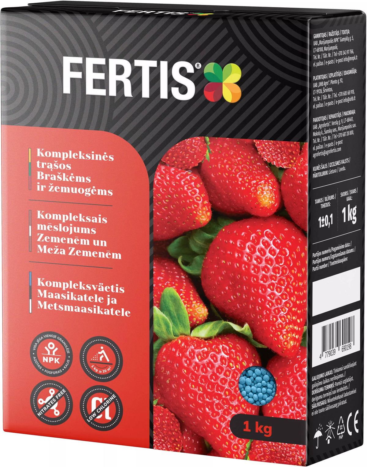 Îngrășământ complex pentru căpșuni și fragi FERTIS, 1kg