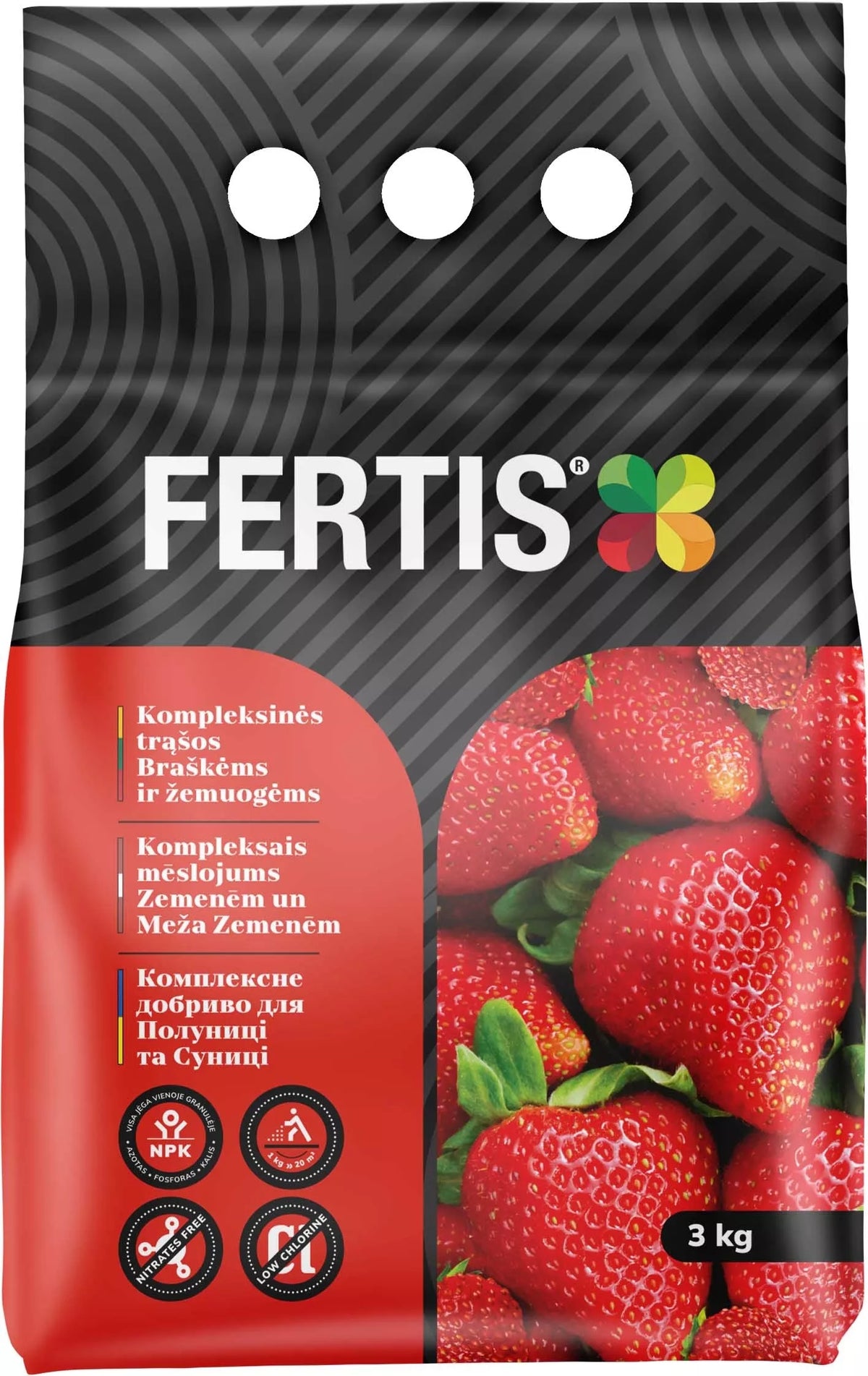 Îngrășăminte complexe pentru căpșuni și frag FERTIS, 3kg
