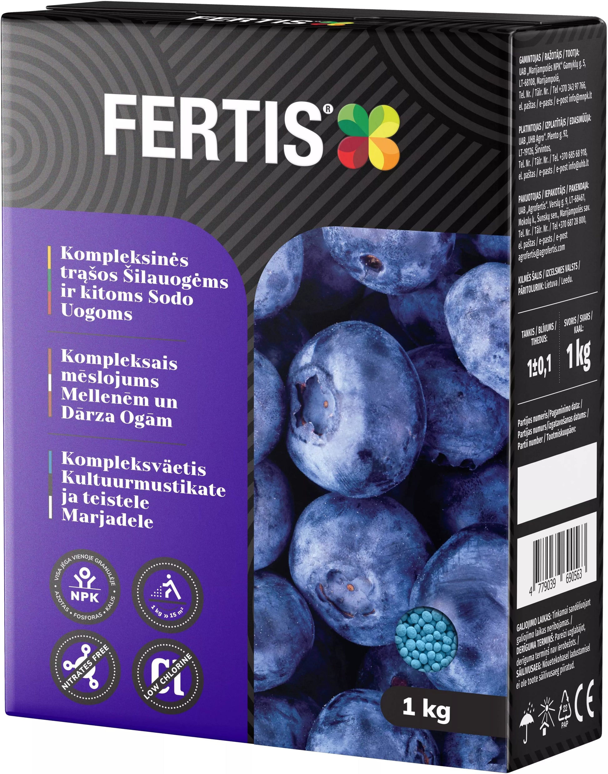 Îngrășăminte complexe pentru afine și alte fructe de grădină FERTIS, 1kg