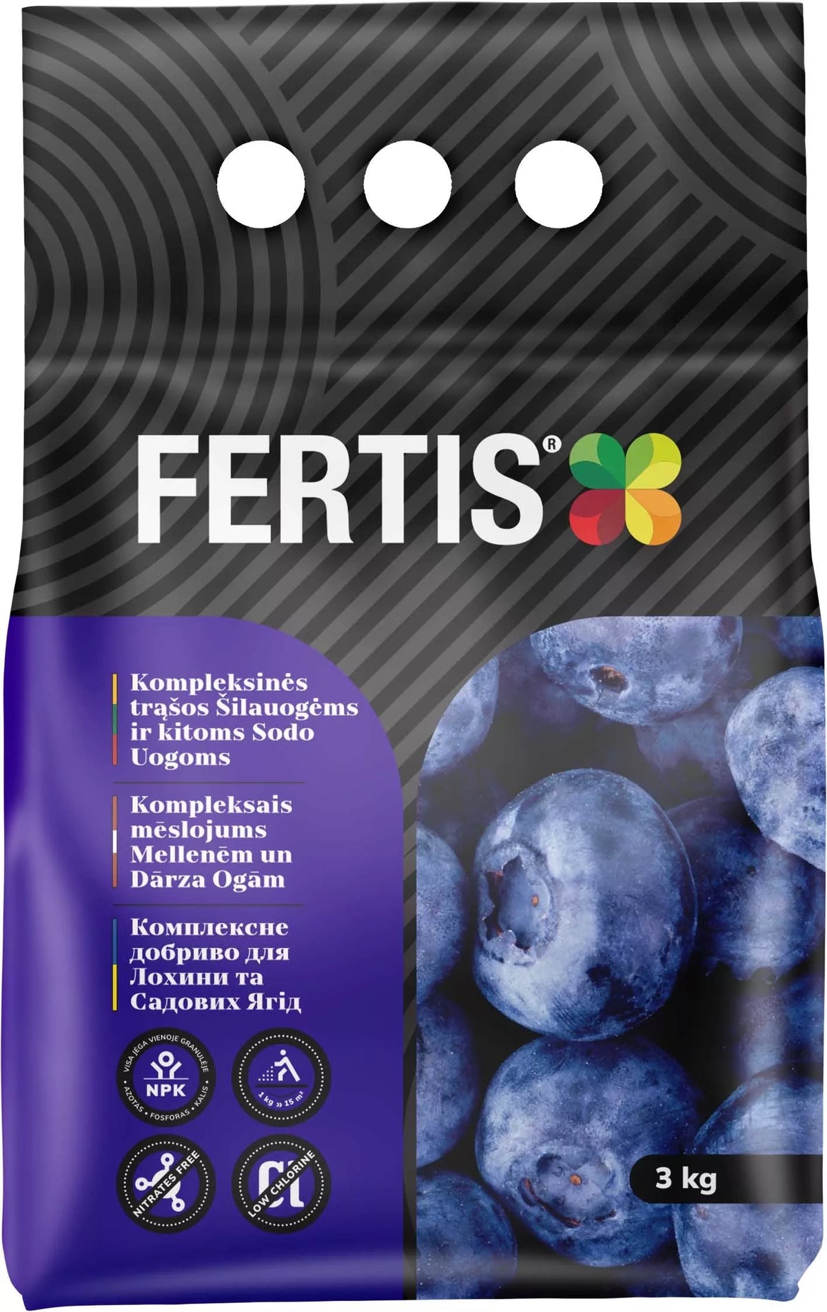 Îngrășământ complex pentru afine și alte fructe de grădină FERTIS, 3kg