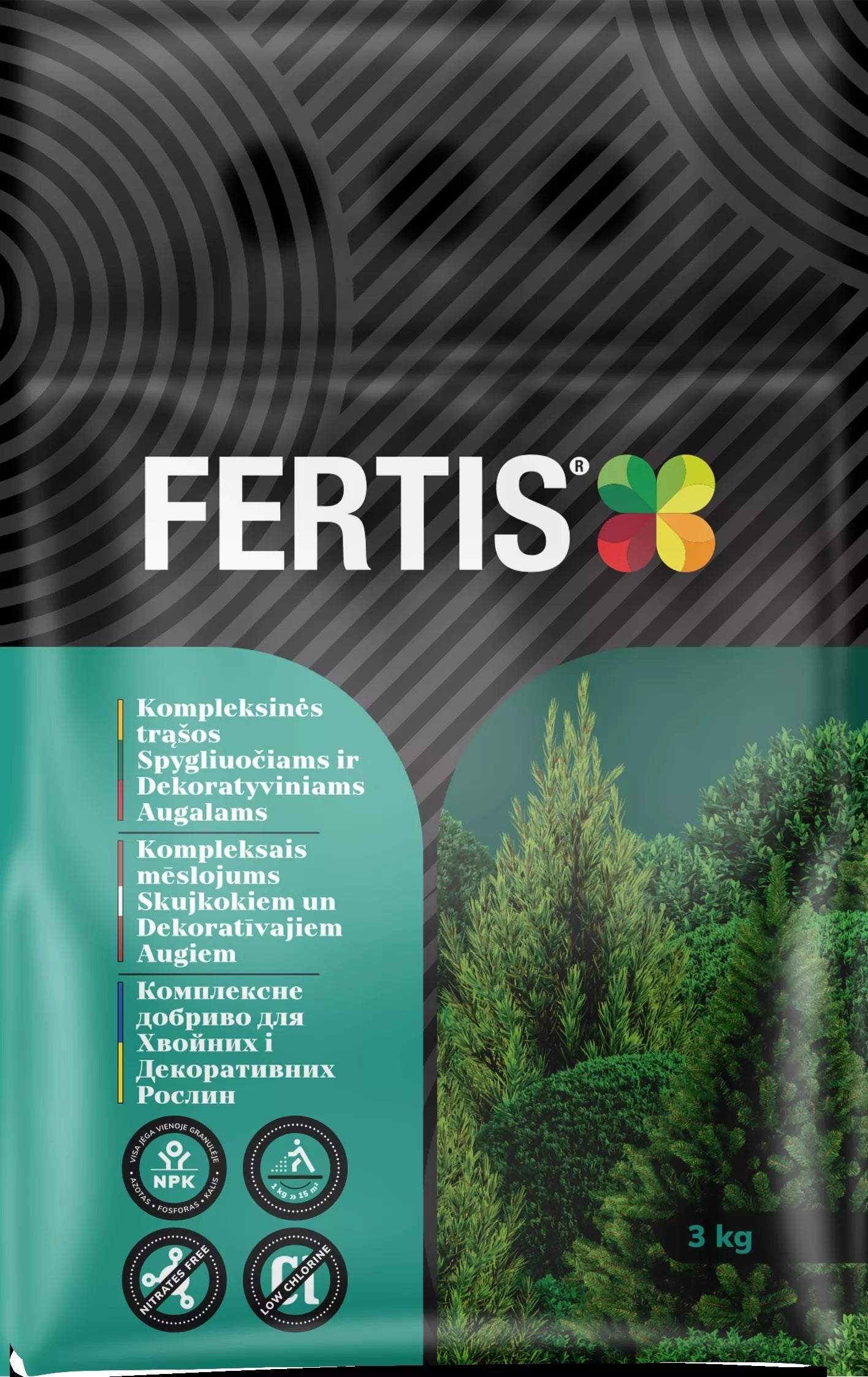 Îngrășământ complex pentru conifere și plante decorative FERTIS, 3kg