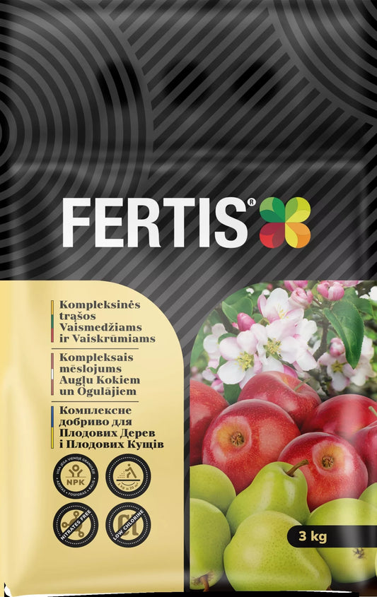 Îngrășăminte complexe pentru pomi fructiferi și arbuști fructiferi FERTIS, 3kg