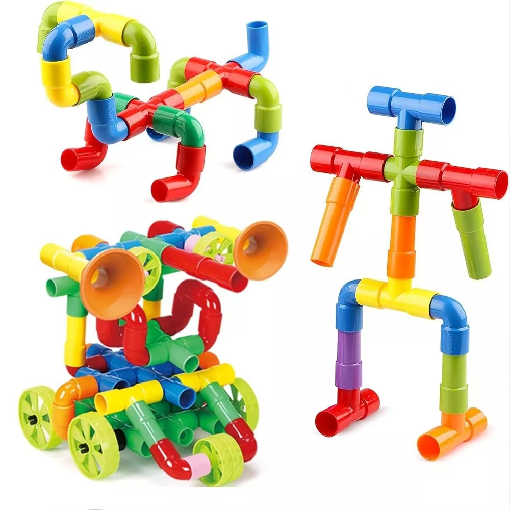 Constructor „Tuburi colorate”, 76 buc.