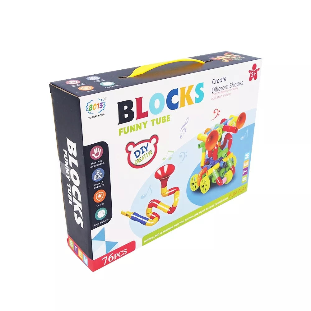 Constructor „Tuburi colorate”, 76 buc.