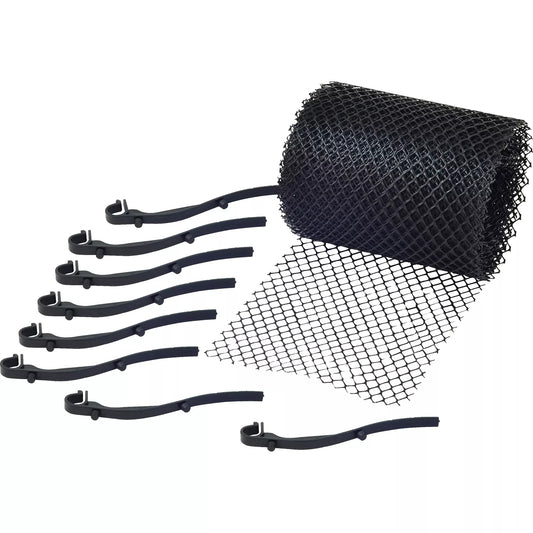 Plasă de protecție pentru jgheaburi, 6m, 15 cleme