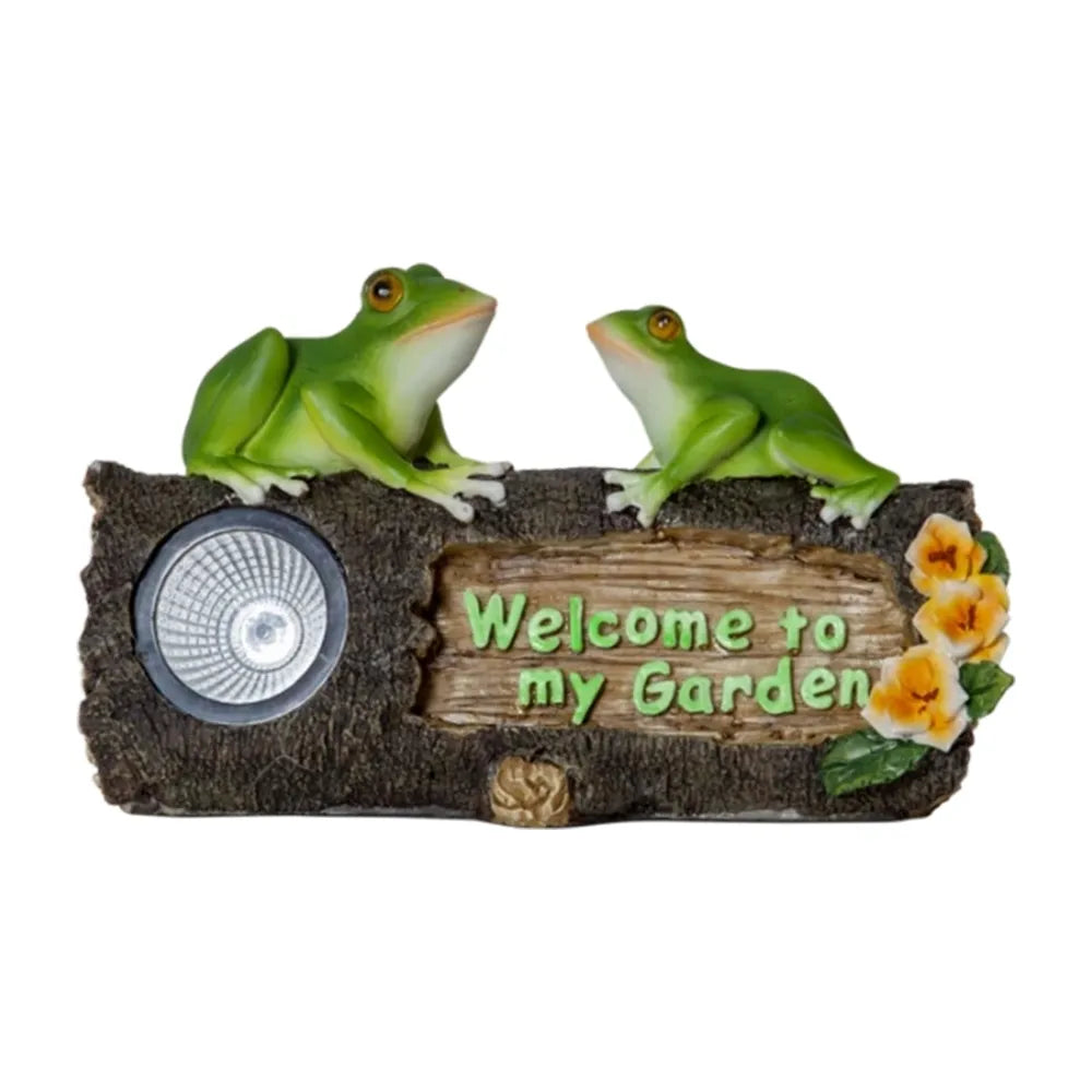 Lampă LED de exterior „Frogy“ cu panou solar (24 × 14 cm)