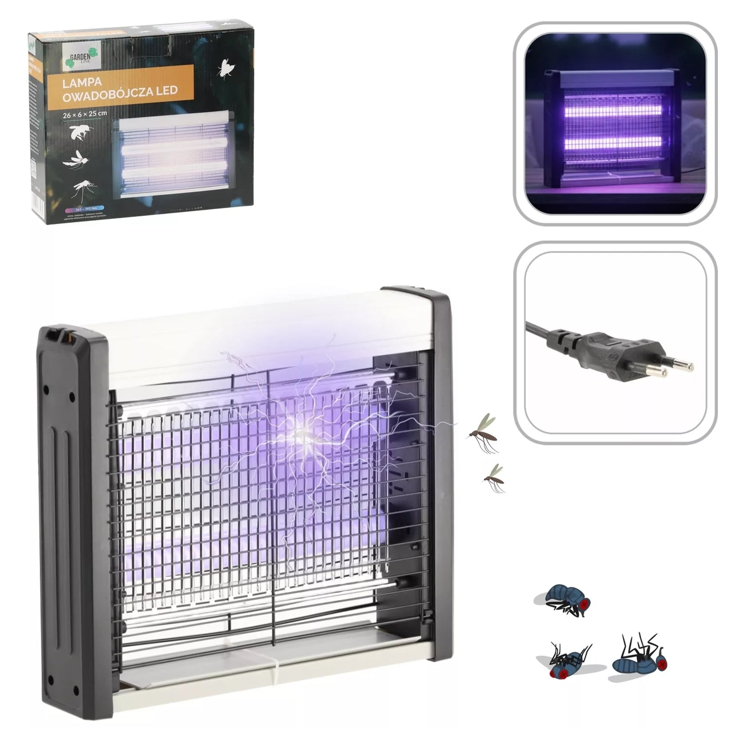 Lampă LED împotriva insectelor 26 × 6 × 25 cm