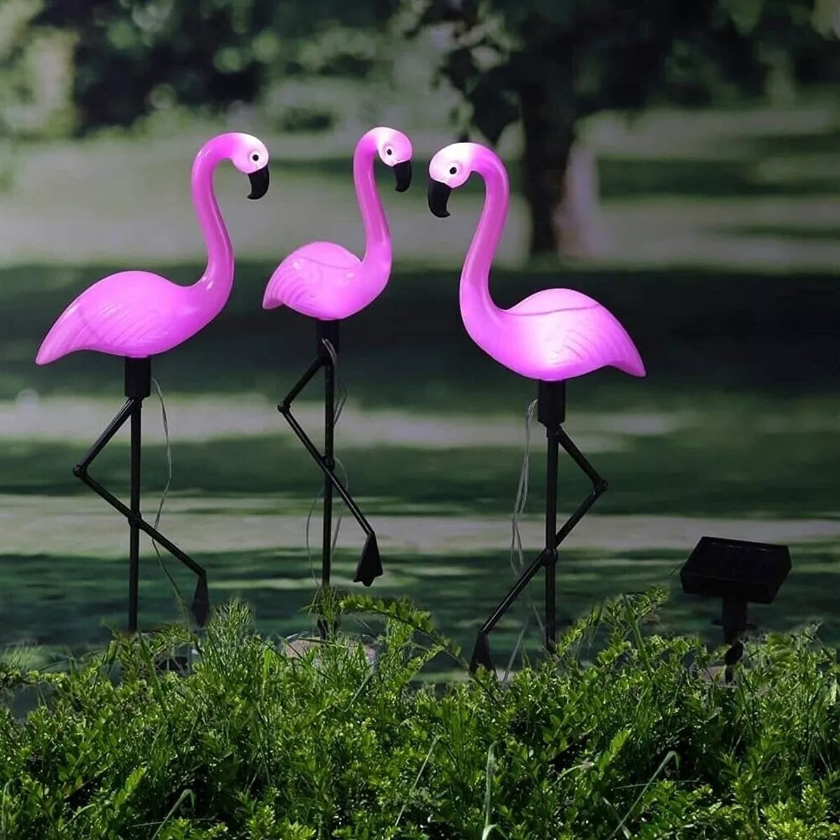 Lămpi solare de grădină LED – flamingo