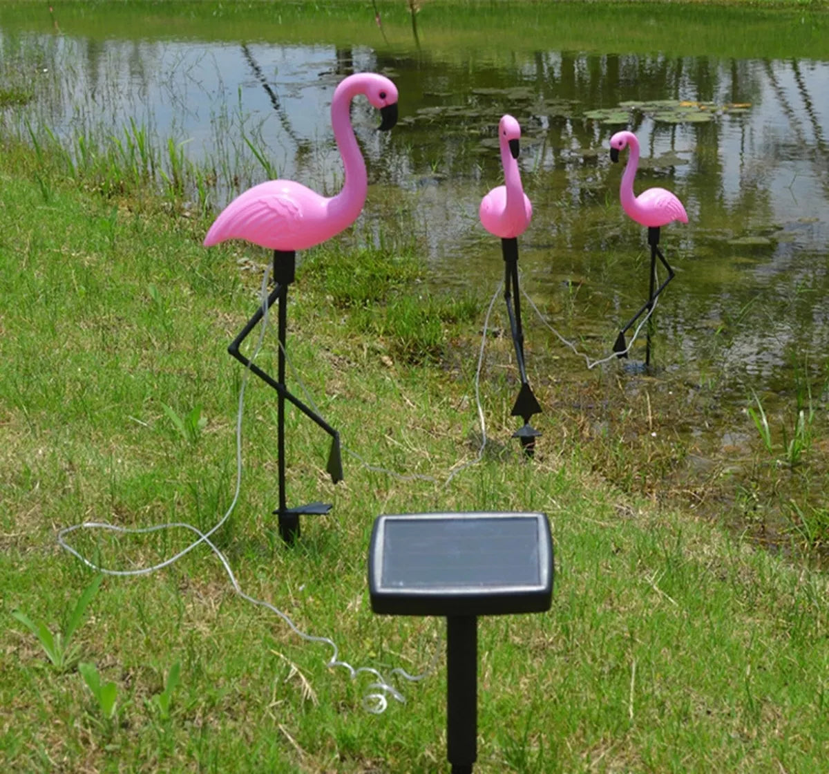 Lămpi solare de grădină LED – flamingo