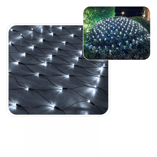 Lumină LED pentru decorarea ferestrei a ușii de tip „tunnel” 320 LED, rețea 3x2 m, alb rece