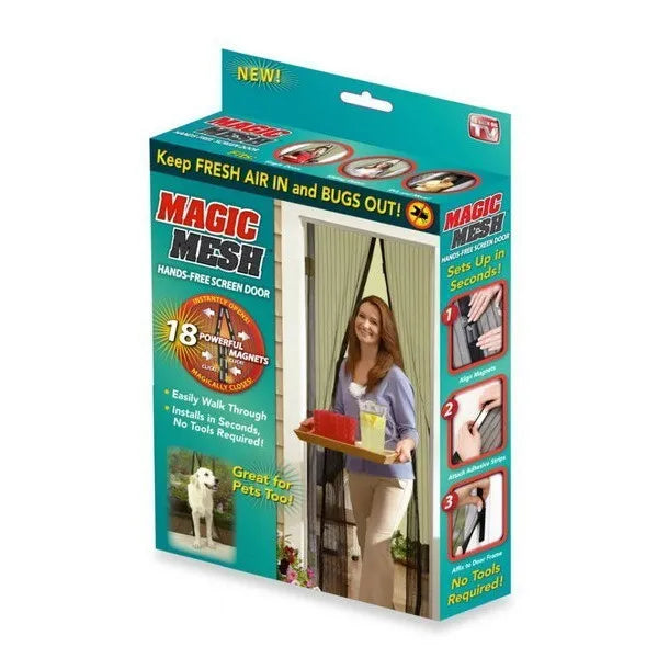 Plasă magnetică pentru uși împotriva insectelor