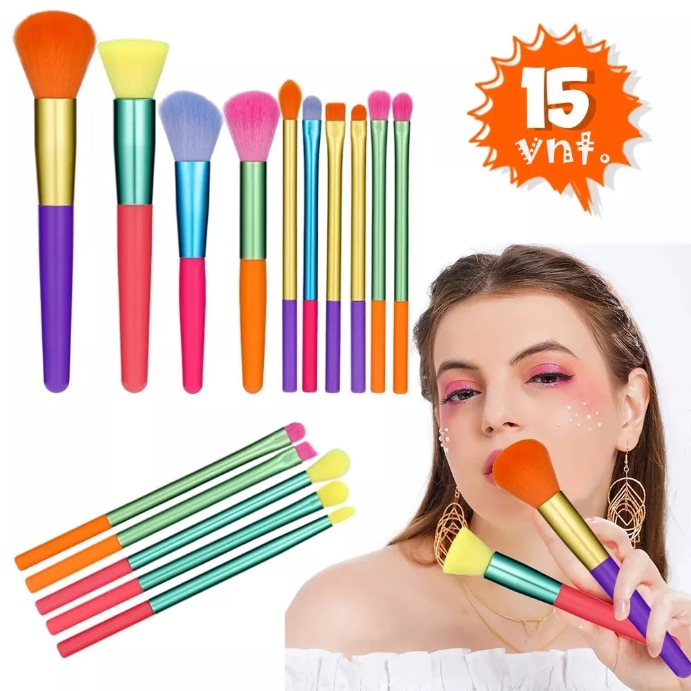 Makiažo šepetėliai "Rainbow"