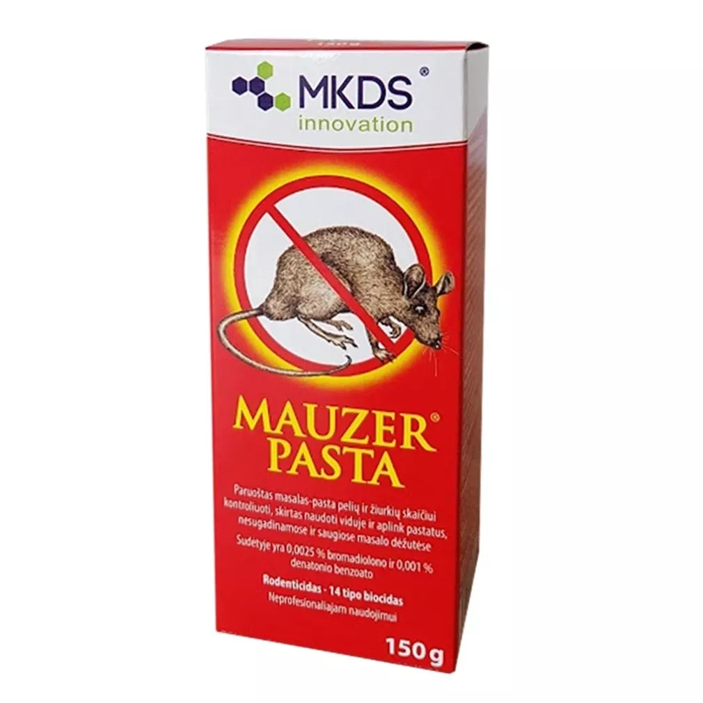 Pasta Mauzer pentru combaterea șoarecilor și șobolanilor, 150 g