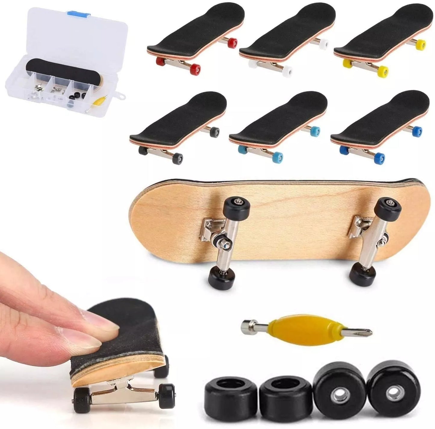 Skateboard „Finger Board” din lemn