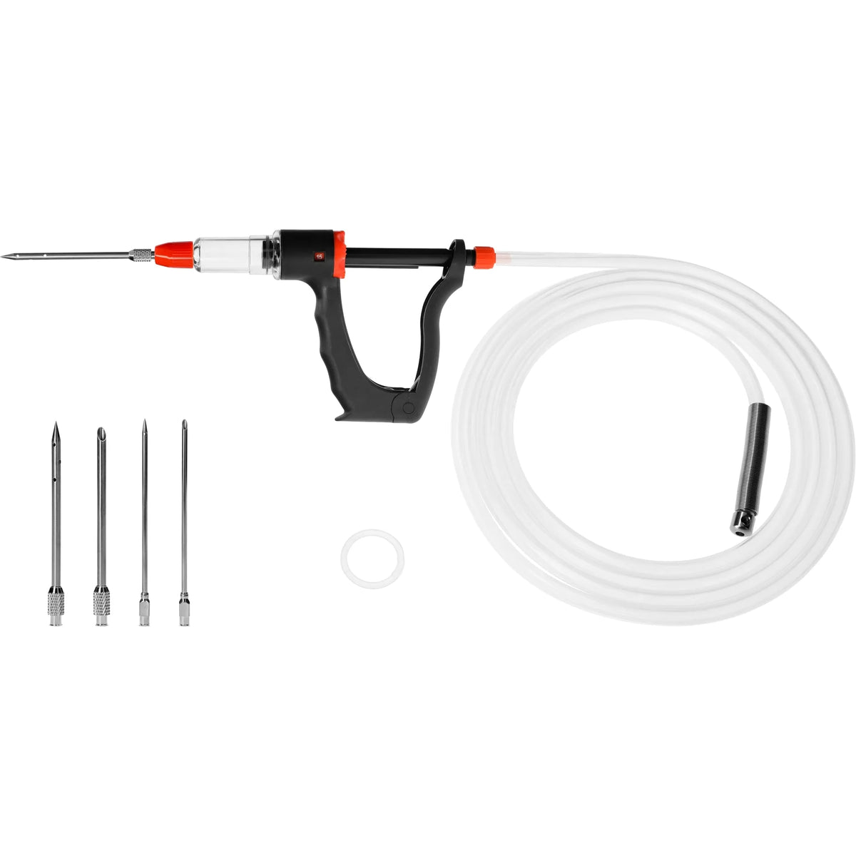Injector de carne cu set de ace și carcasă