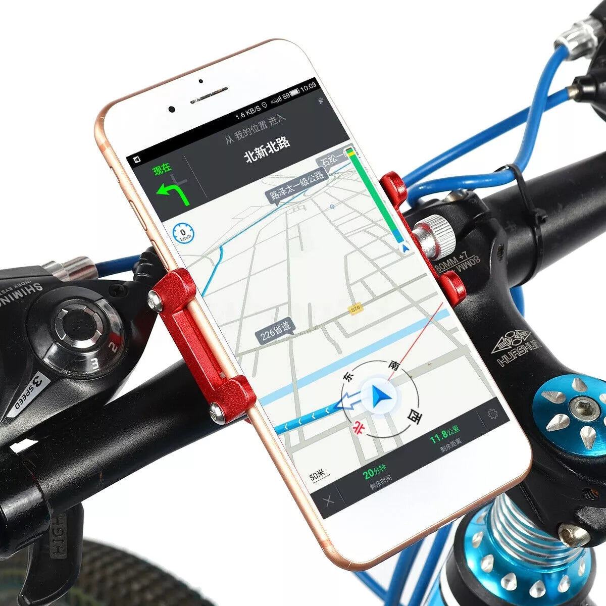 Suport metalic pentru telefon (pentru bicicletă)
