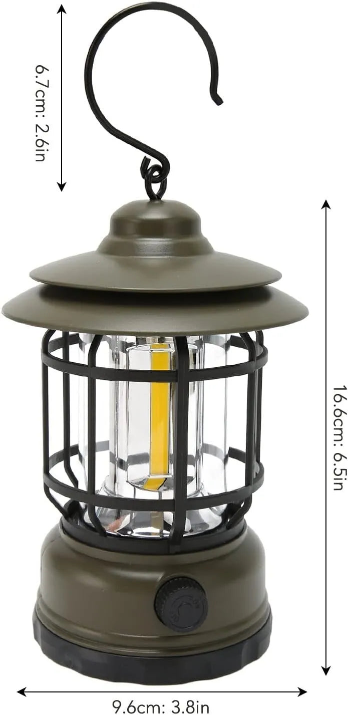 Lampă LED portabilă pentru camping cu cârlig de agățare (reîncărcabilă prin USB)