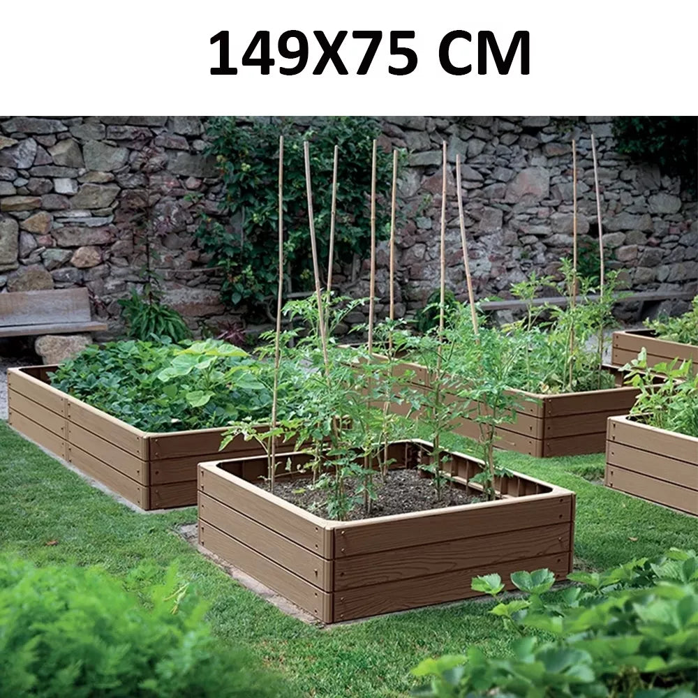 Strat ridicat din plastic, 149,2x75,6x25 cm