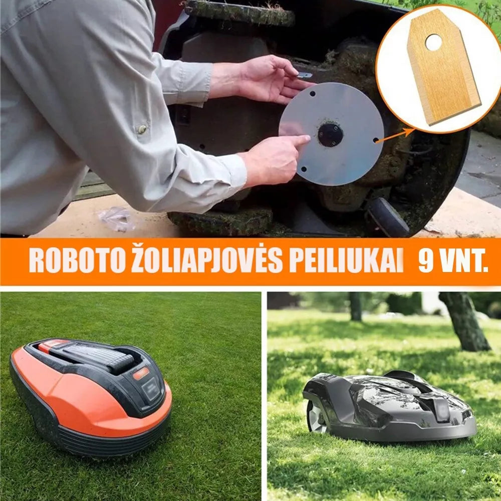 Set de lame pentru roboți de tuns gazon, 9 buc.