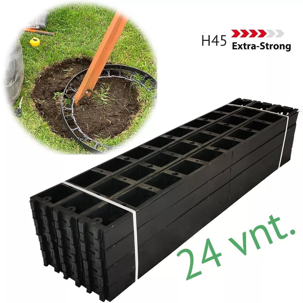 Bordură din plastic 45 x 24 buc.