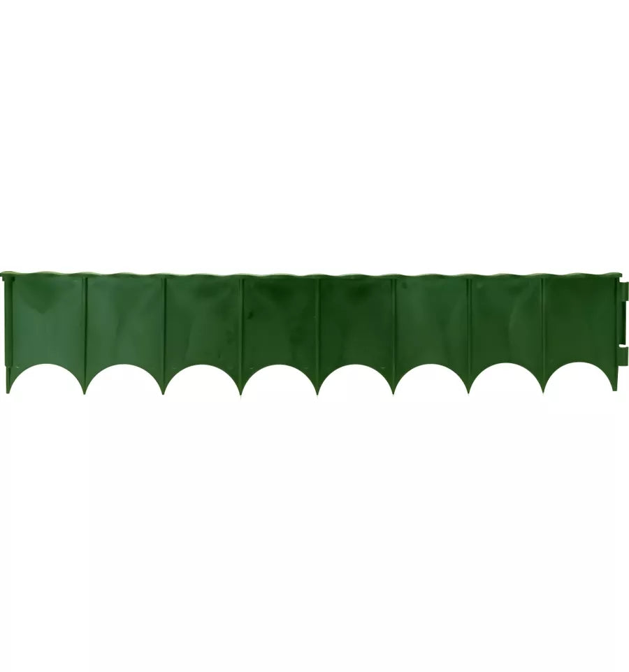 Bordură din plastic pentru gazon, 5 buc. - Verde